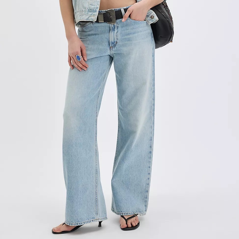 NEW Agolde Lex Jeans in Reach Low Rise Wide Leg